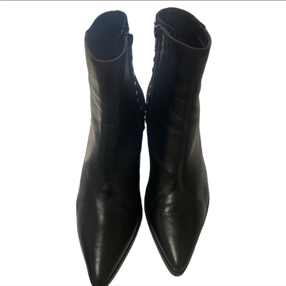 Le Pepe gold studded Italian leather and suede pointed toe ankle boots sz 8/37.5 - Picture 4 of 5